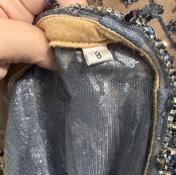 Wedding or Prom formal beaded gown size 8 with detachable skirt - Picture 7 of 7